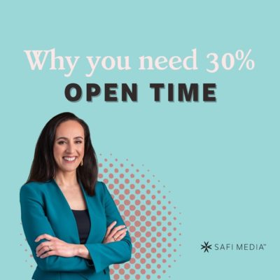 Why you need 30 percent open time